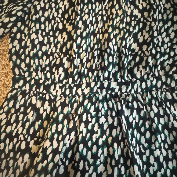 Banana Republic Black, Green, & White Print Dress – Size 6 (Like New) - Picture 4 of 11